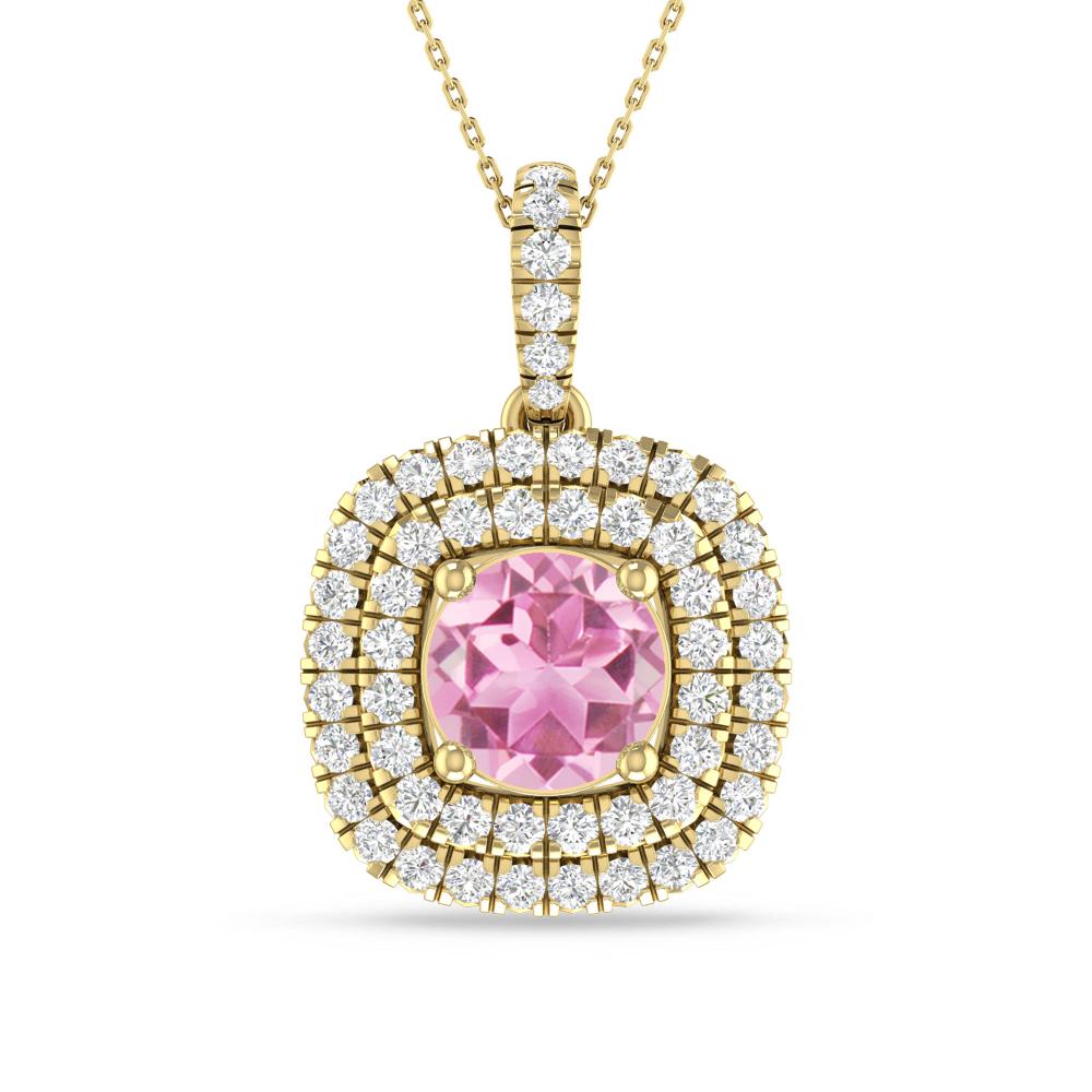 Yellow Gold - Pink Tourmaline