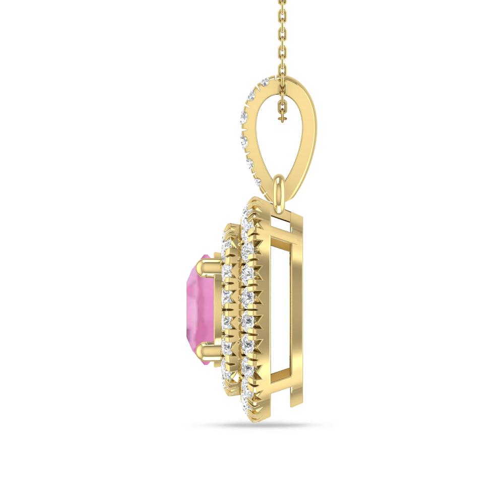 Yellow Gold - Pink Tourmaline