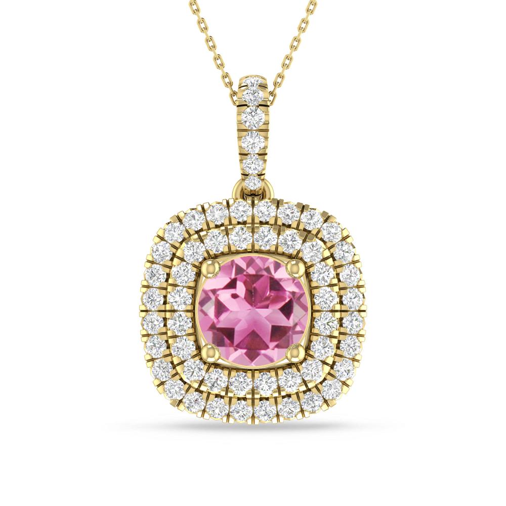 Yellow Gold - Pink Tourmaline
