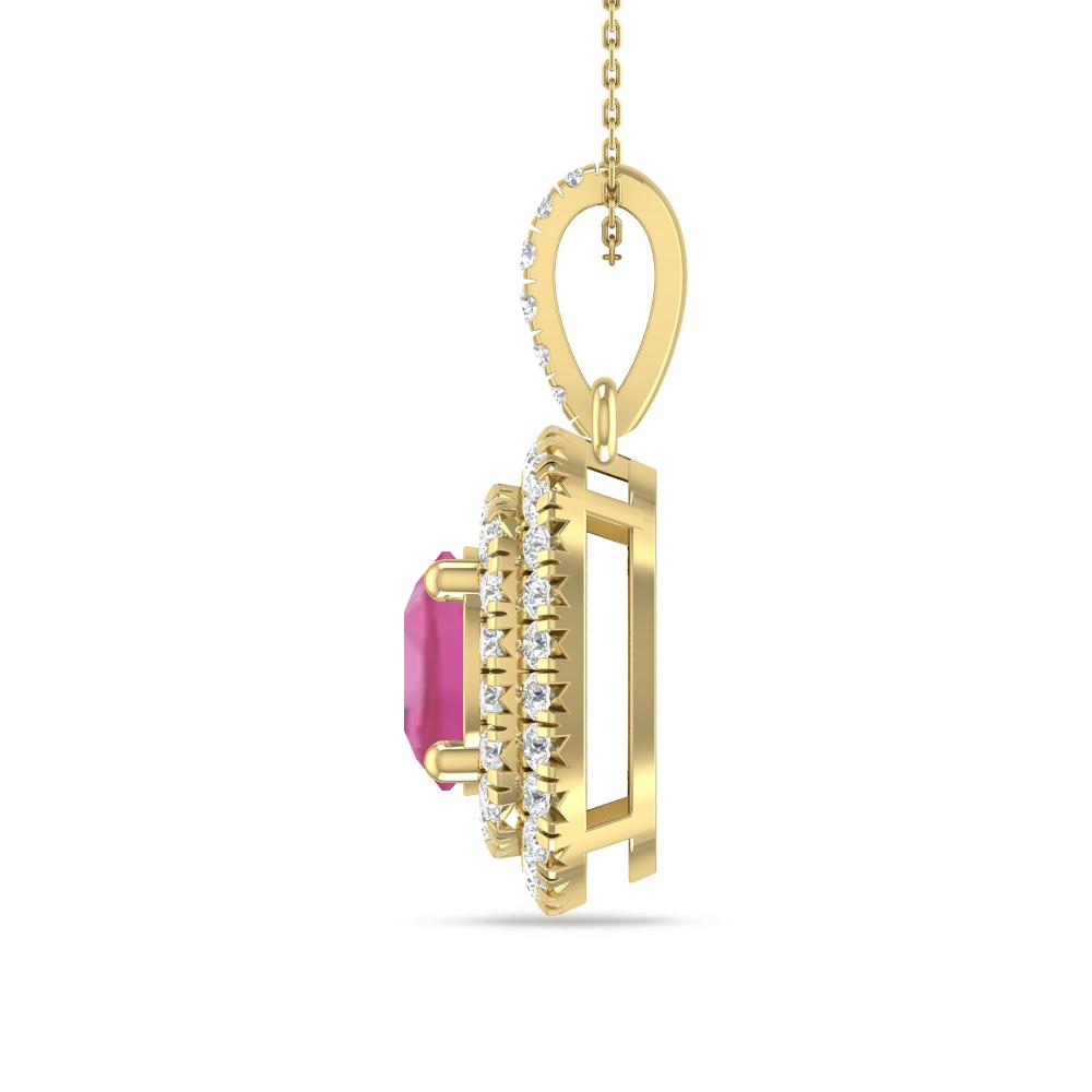 Yellow Gold - Pink Tourmaline
