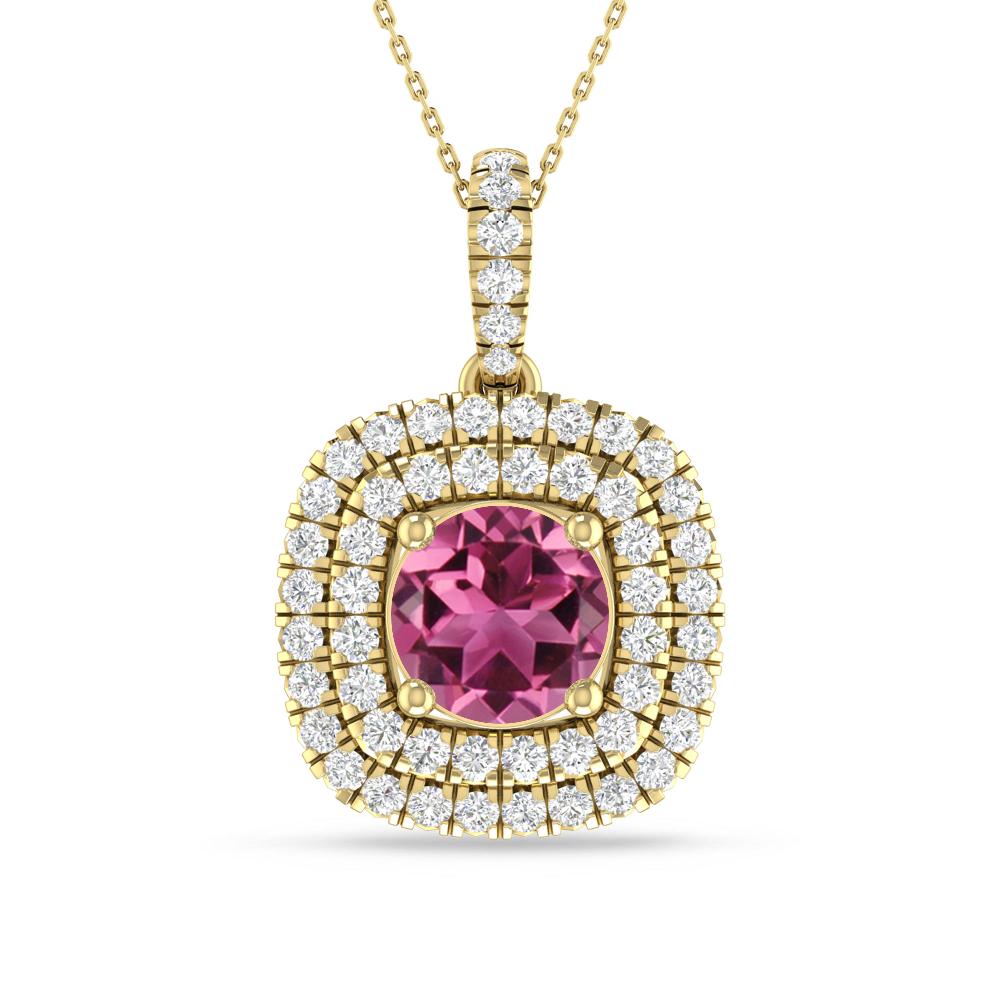 Yellow Gold - Pink Tourmaline