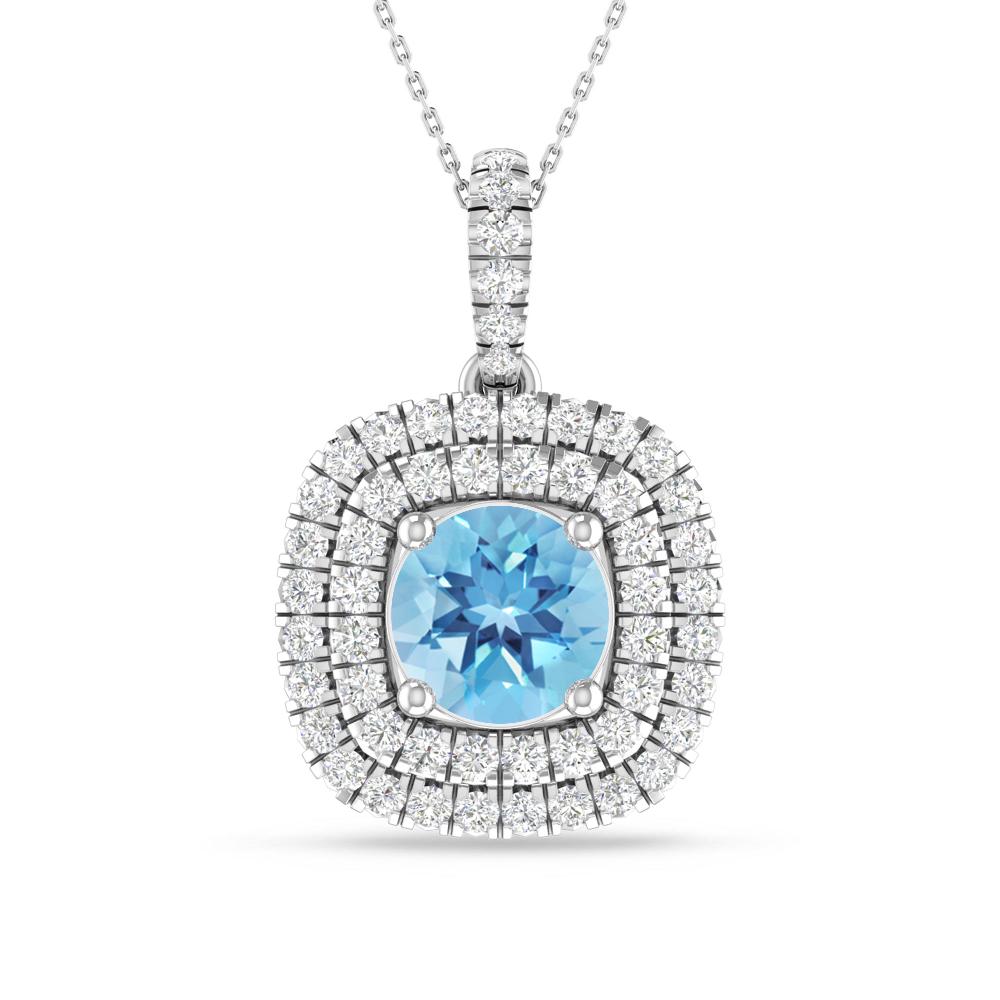 White Gold - Blue Topaz