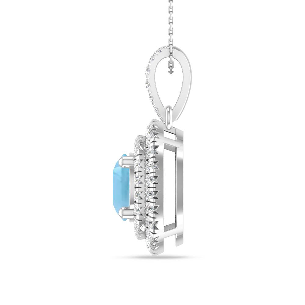 White Gold - Blue Topaz