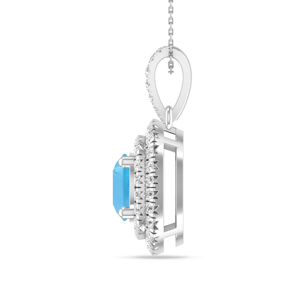 White Gold - Blue Topaz