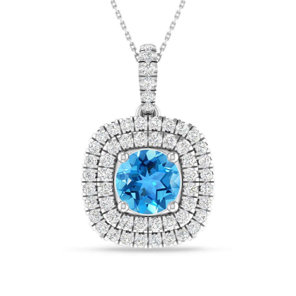 White Gold - Blue Topaz