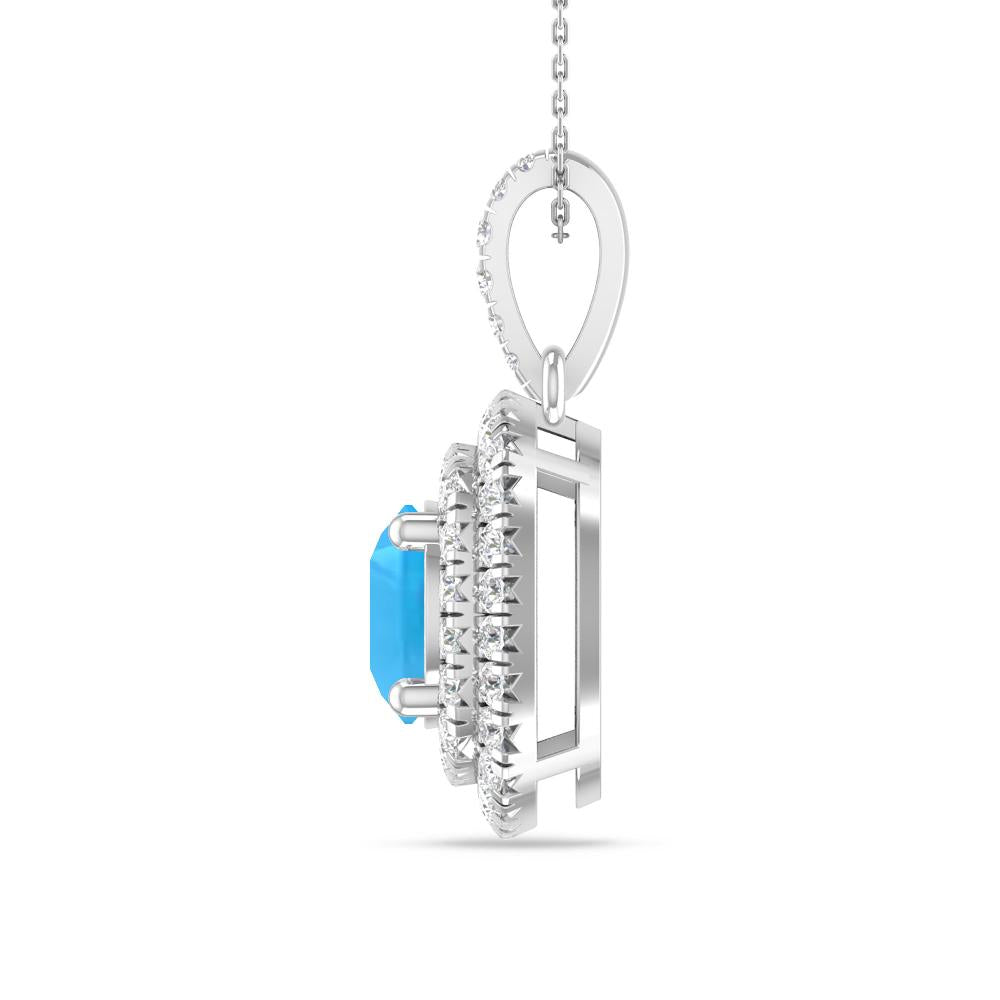 White Gold - Blue Topaz