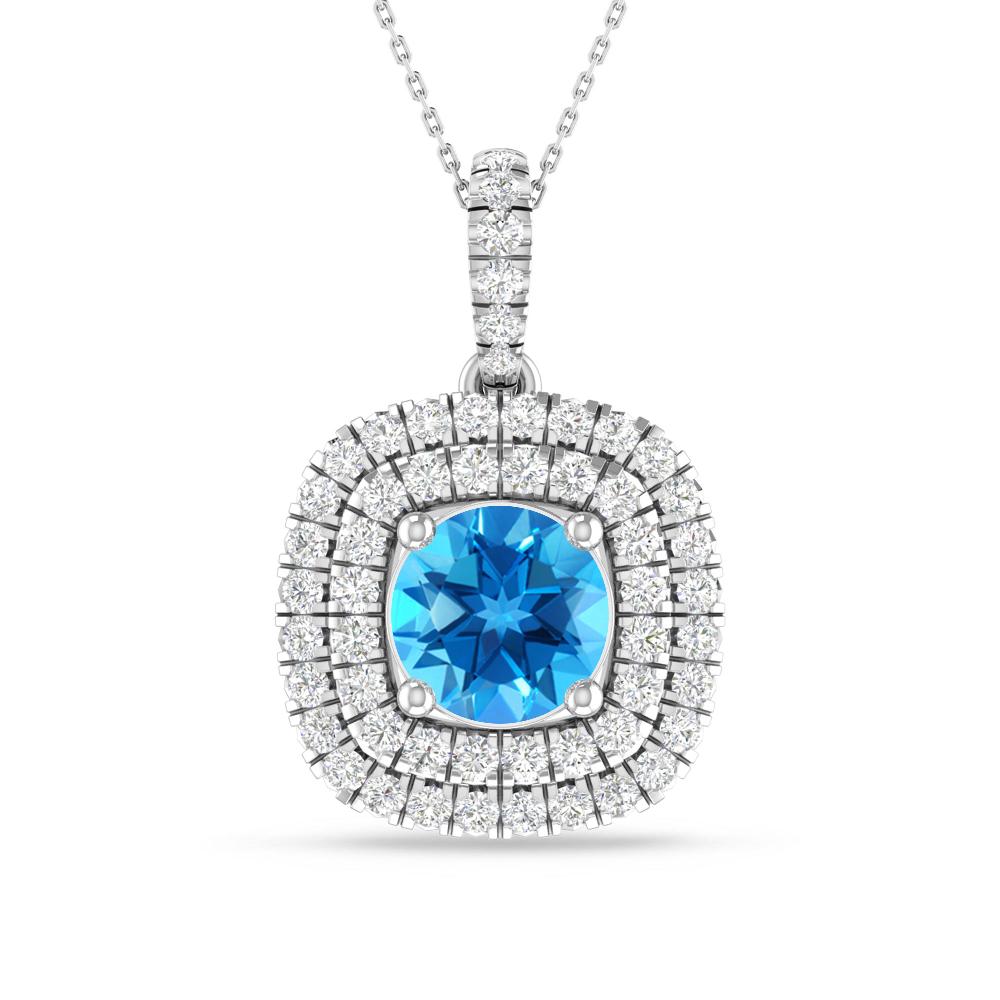 White Gold - Blue Topaz