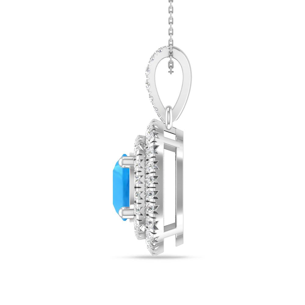 White Gold - Blue Topaz