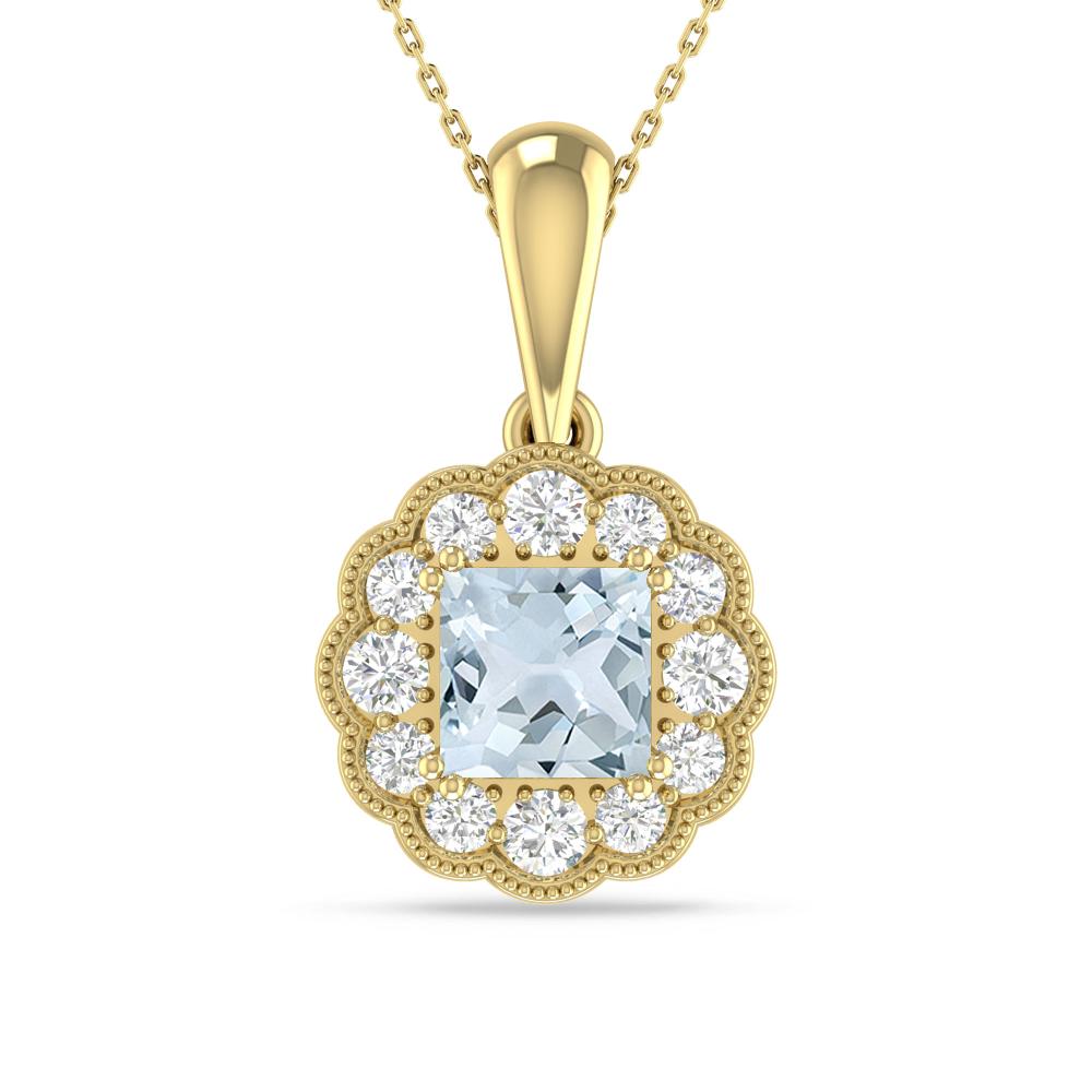 Yellow Gold - Aquamarine