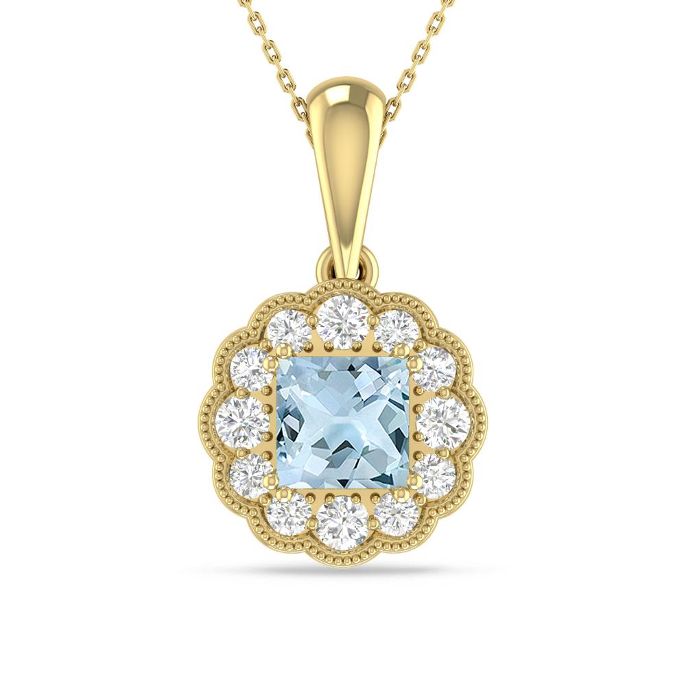 Yellow Gold - Aquamarine