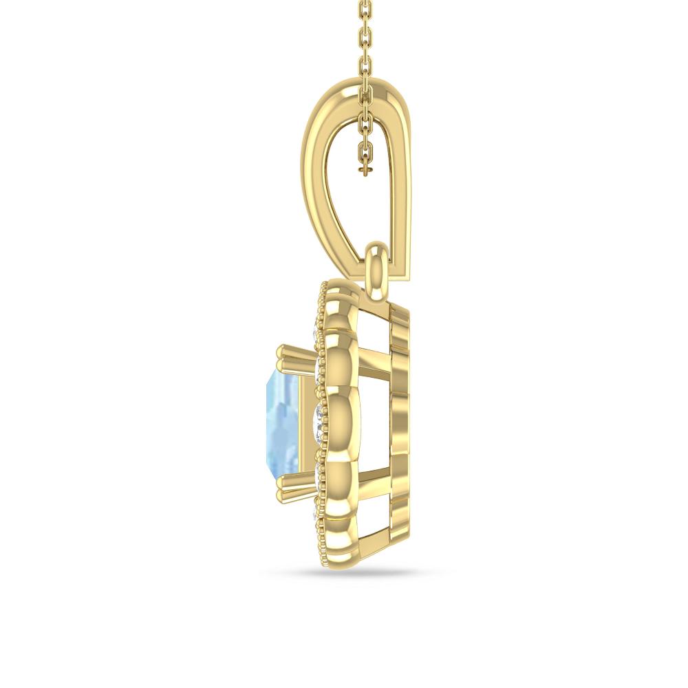 Yellow Gold - Aquamarine