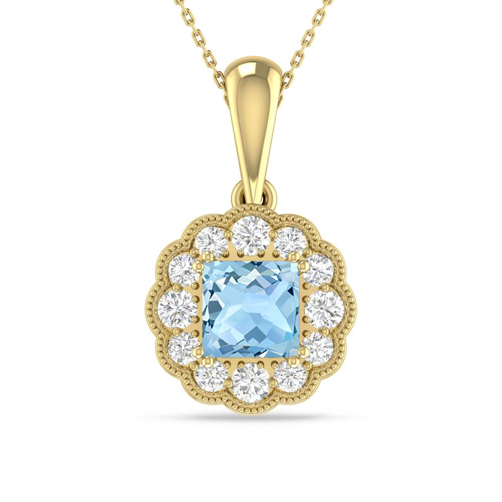 Yellow Gold - Aquamarine