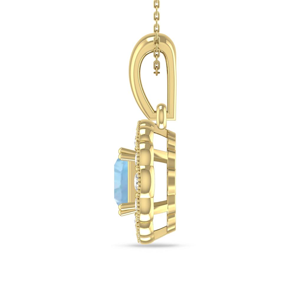 Yellow Gold - Aquamarine