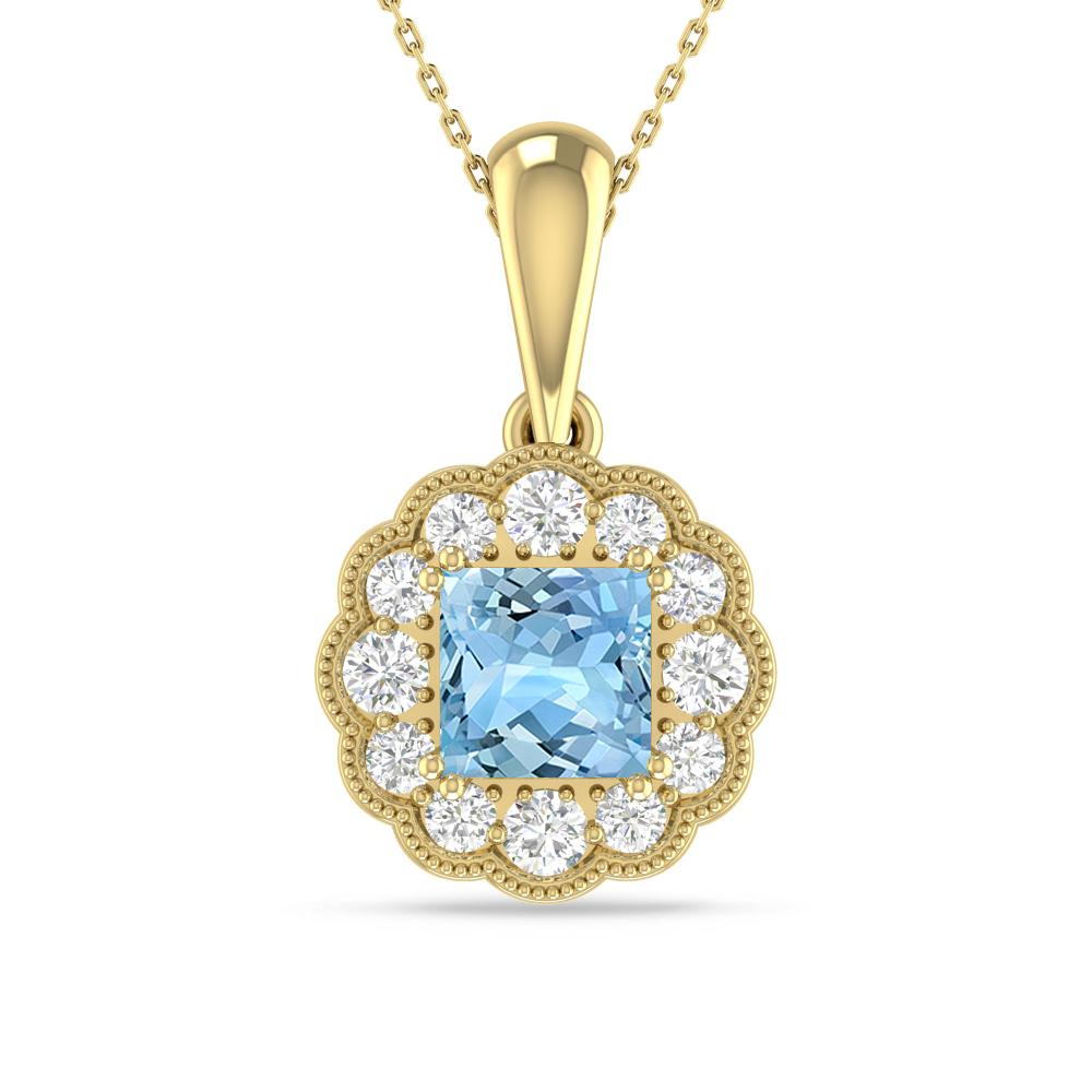 Yellow Gold - Aquamarine