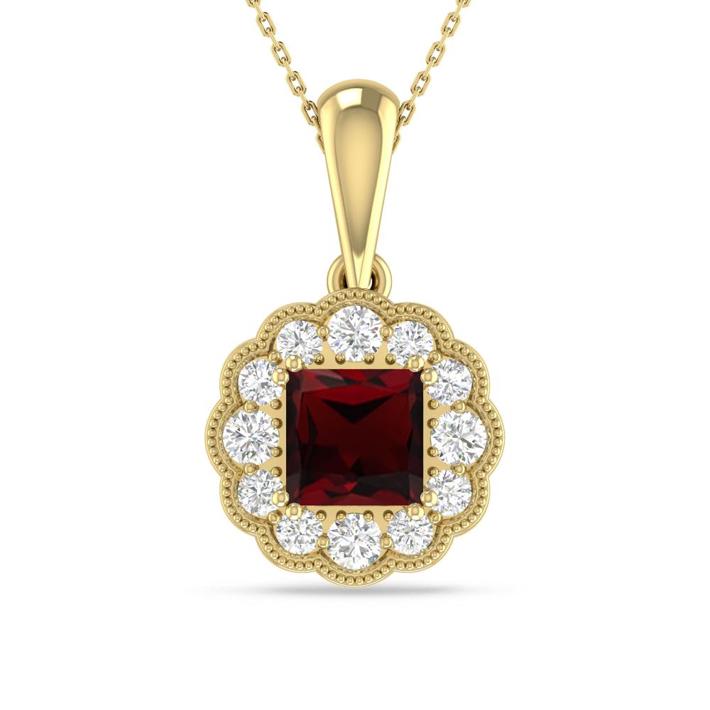Yellow Gold - Garnet
