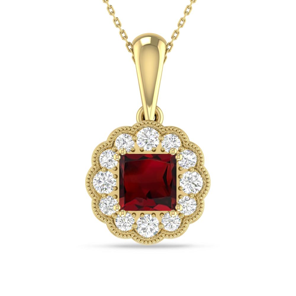 Yellow Gold - Garnet