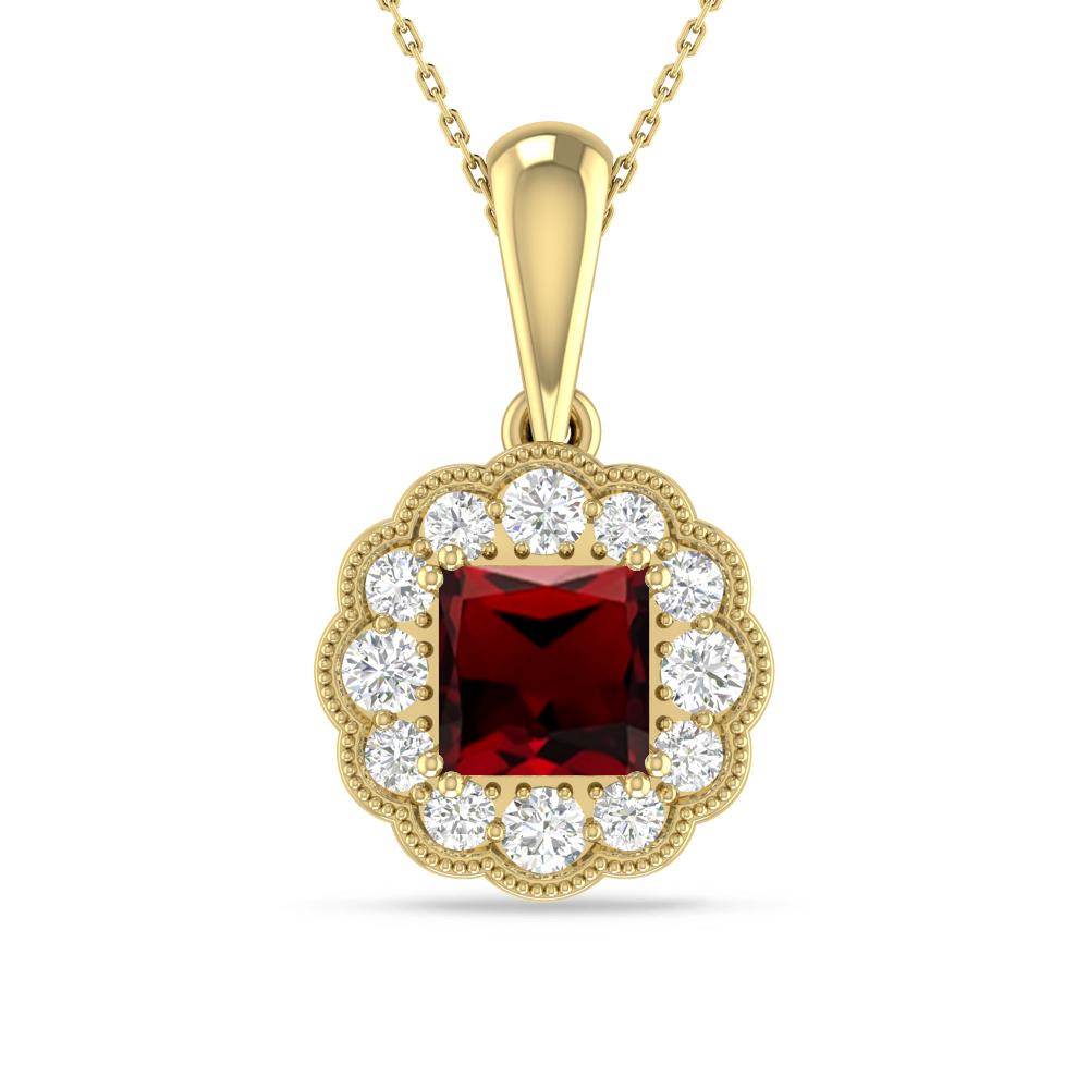 Yellow Gold - Garnet