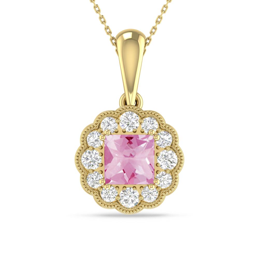 Yellow Gold - Pink Tourmaline