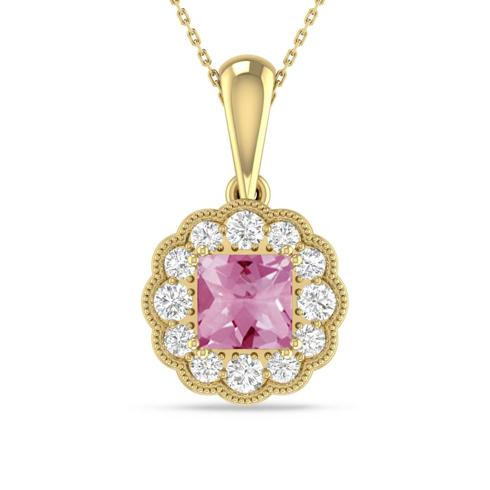 Yellow Gold - Pink Tourmaline