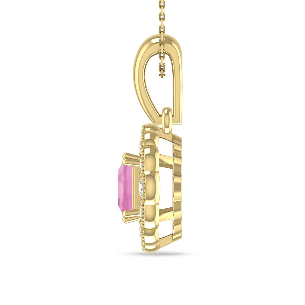 Yellow Gold - Pink Tourmaline