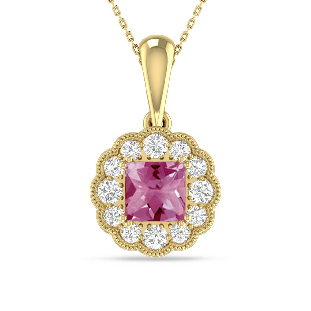 Yellow Gold - Pink Tourmaline