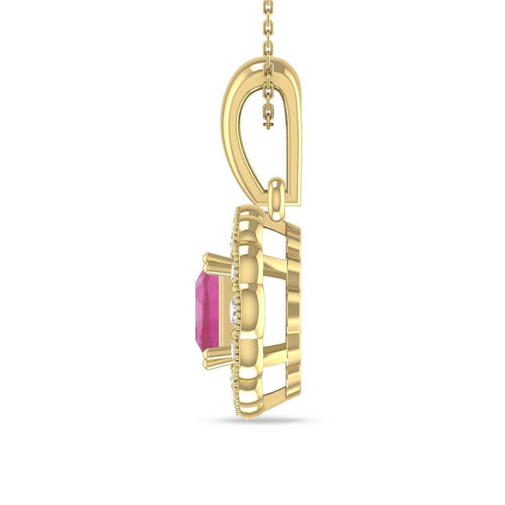 Yellow Gold - Pink Tourmaline