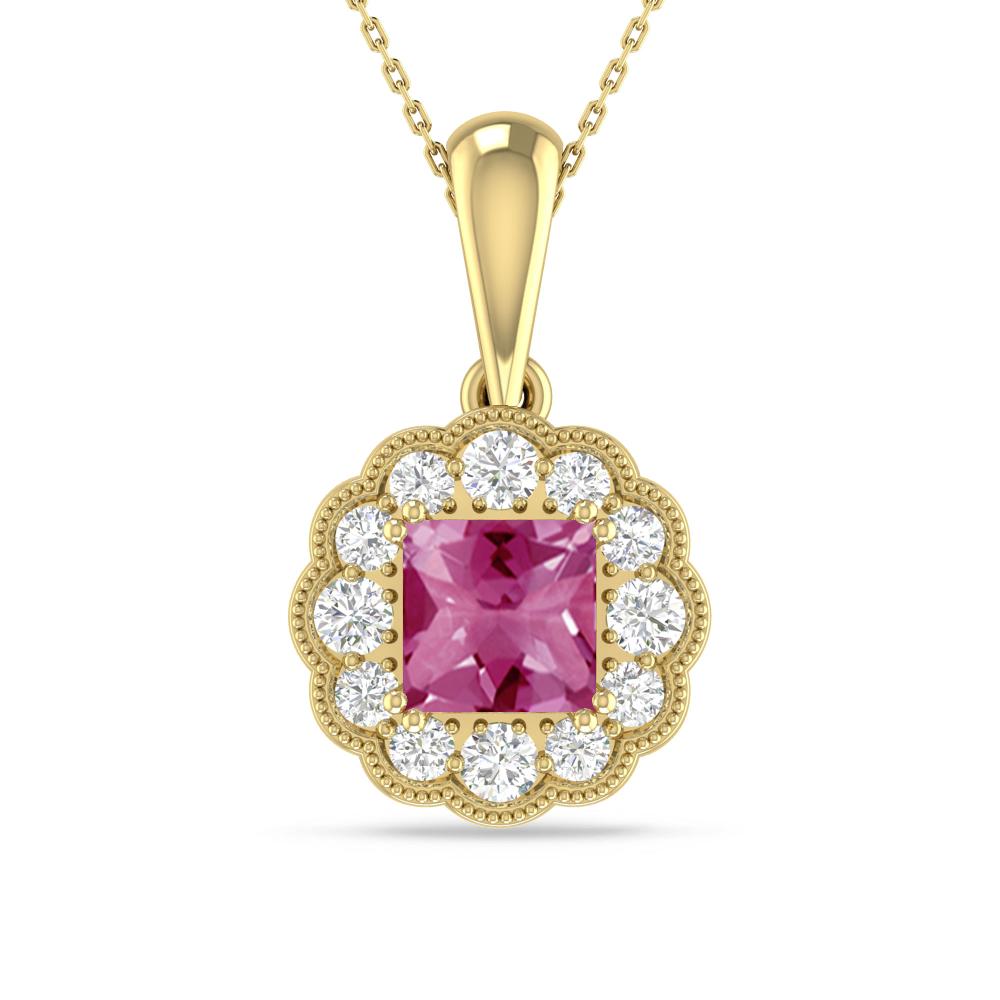 Yellow Gold - Pink Tourmaline