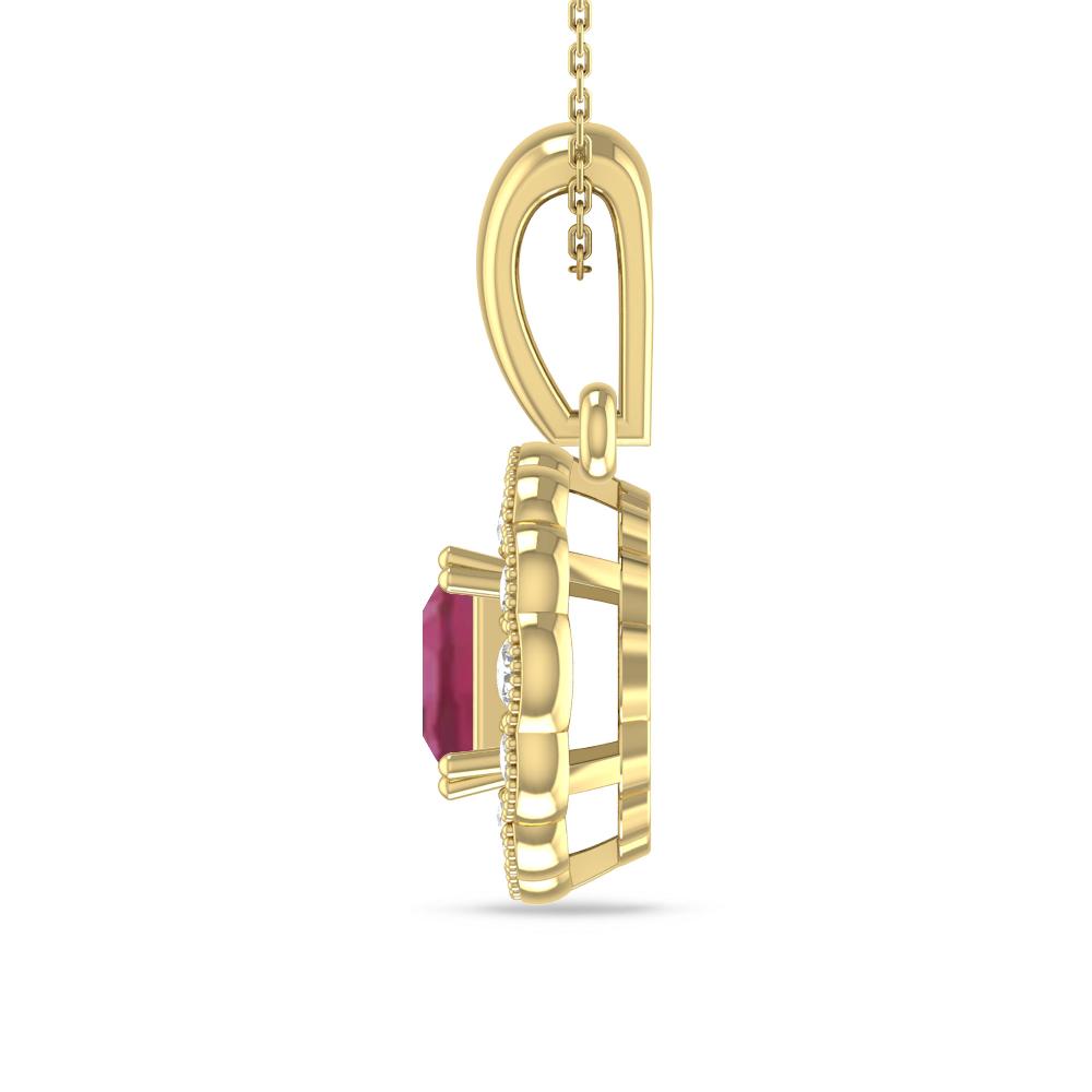 Yellow Gold - Pink Tourmaline