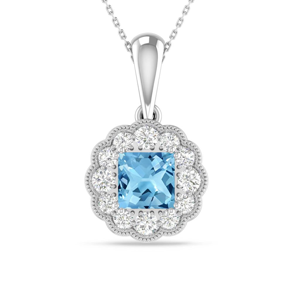 White Gold - Blue Topaz