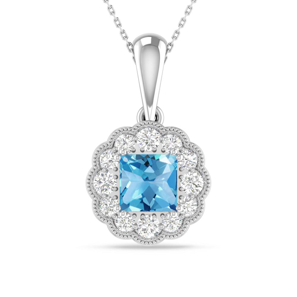 White Gold - Blue Topaz
