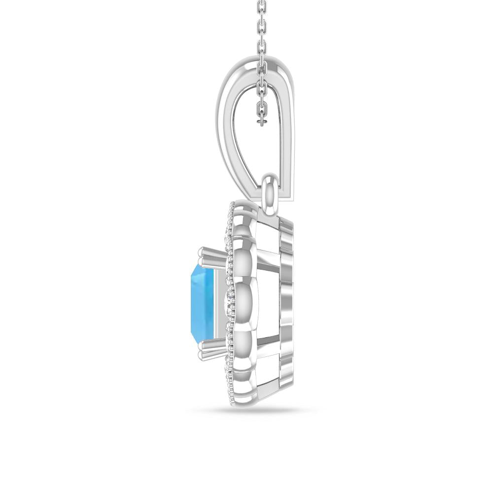 White Gold - Blue Topaz