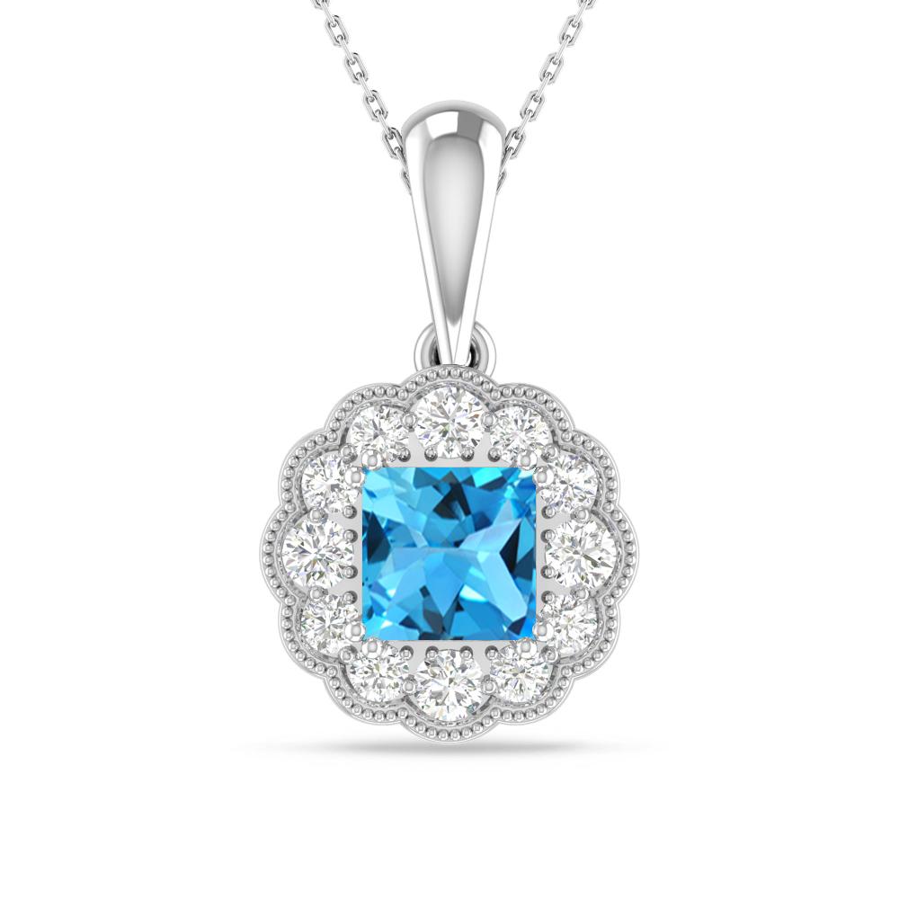 White Gold - Blue Topaz