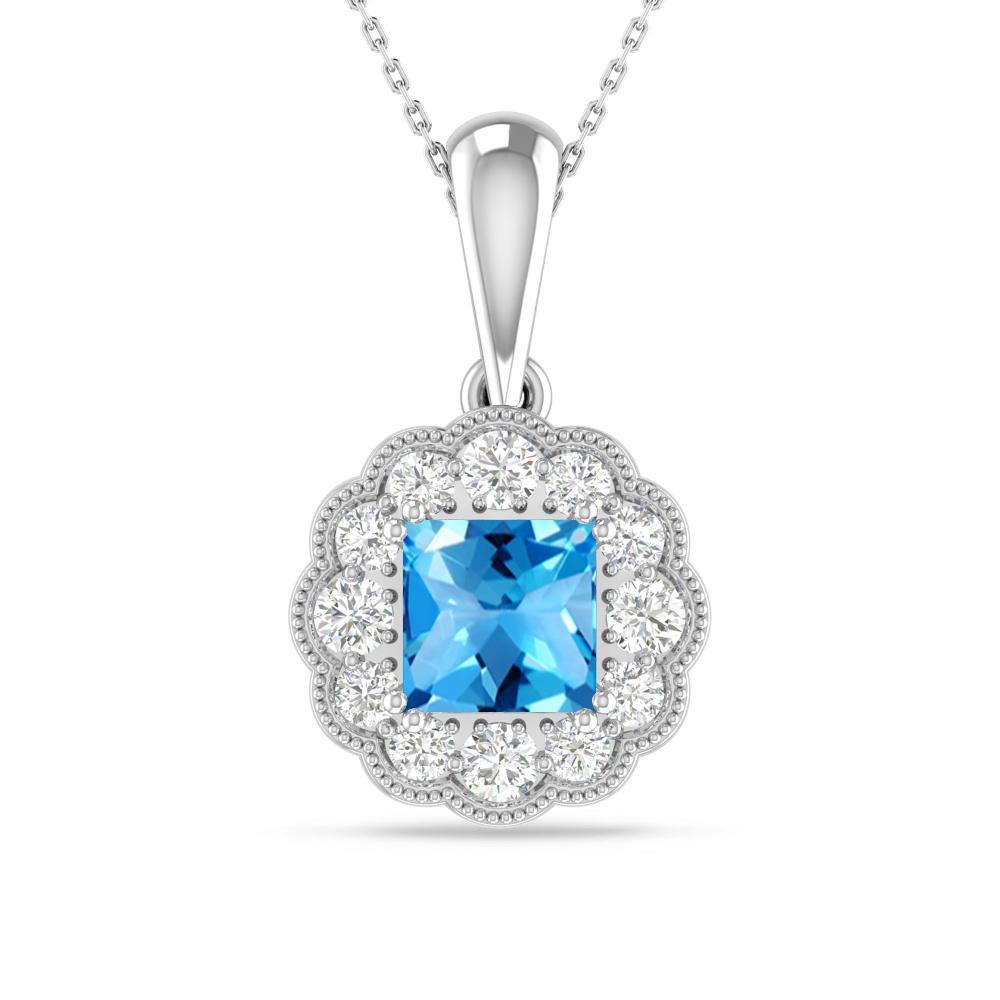 White Gold - Blue Topaz
