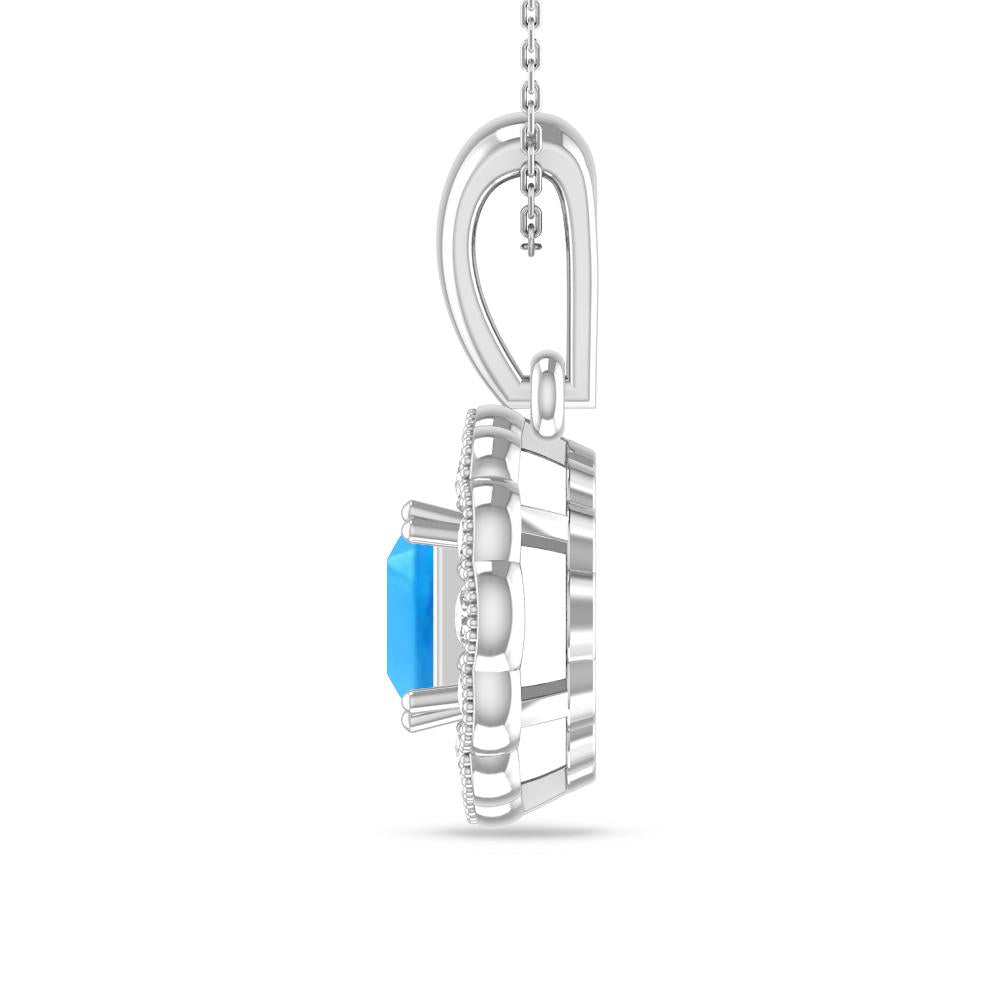 White Gold - Blue Topaz
