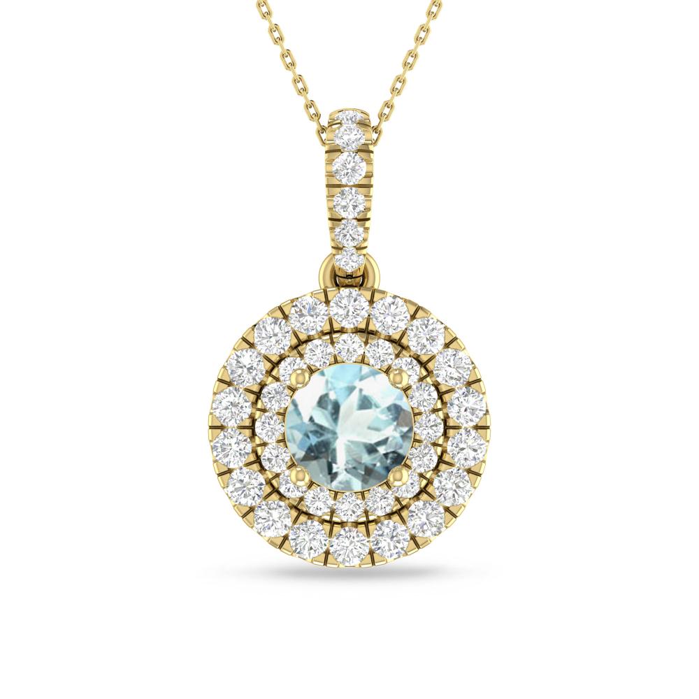 Yellow Gold - Aquamarine