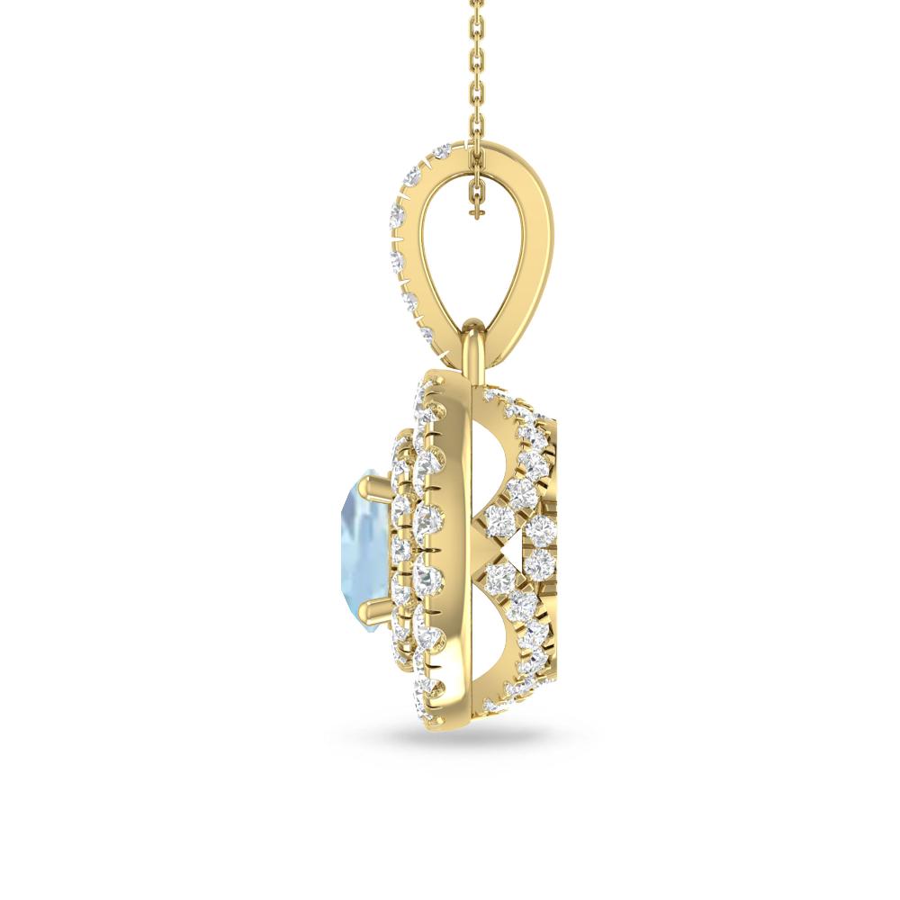 Yellow Gold - Aquamarine