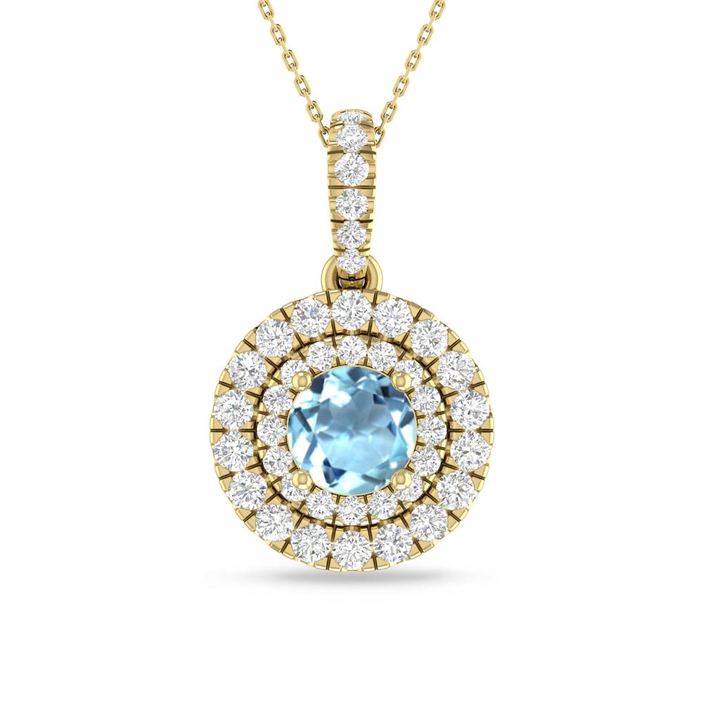 Yellow Gold - Aquamarine