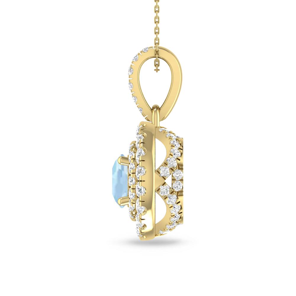 Yellow Gold - Aquamarine
