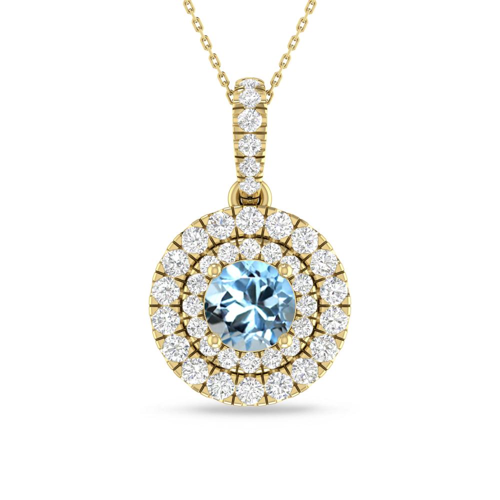 Yellow Gold - Aquamarine
