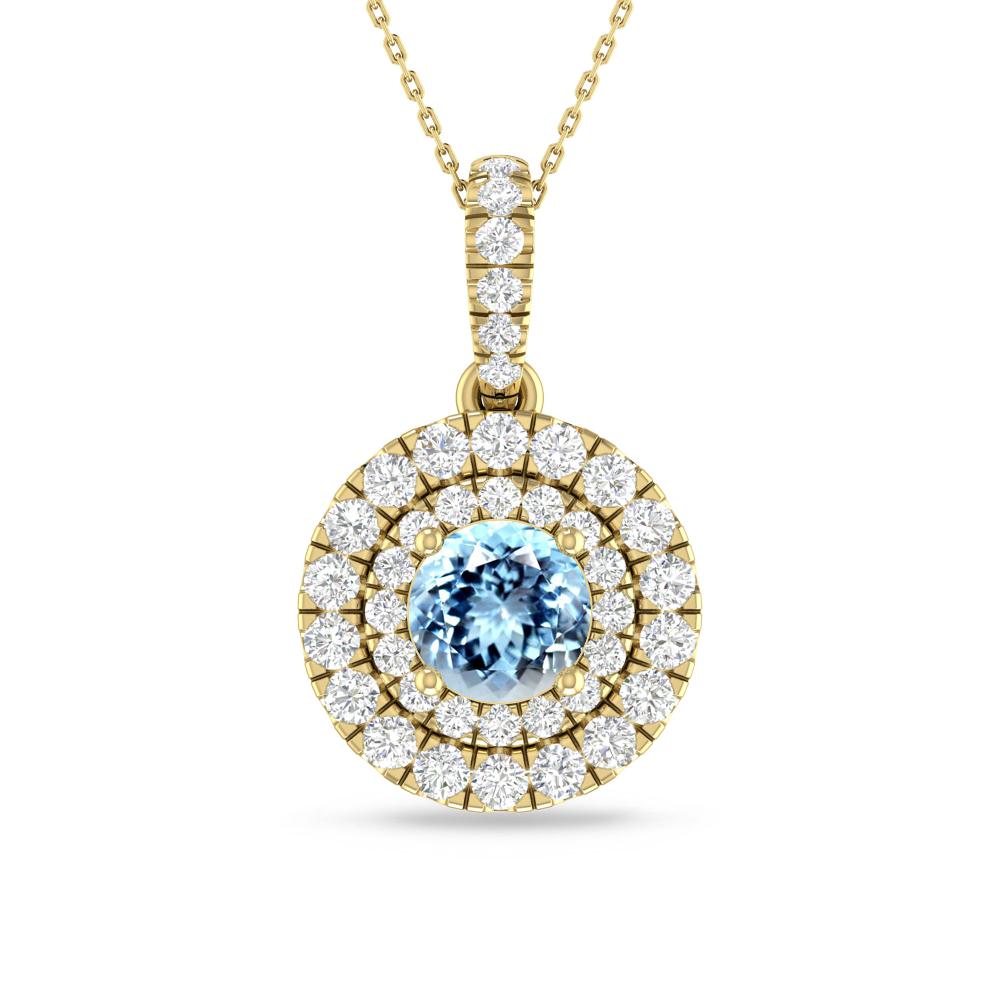 Yellow Gold - Aquamarine