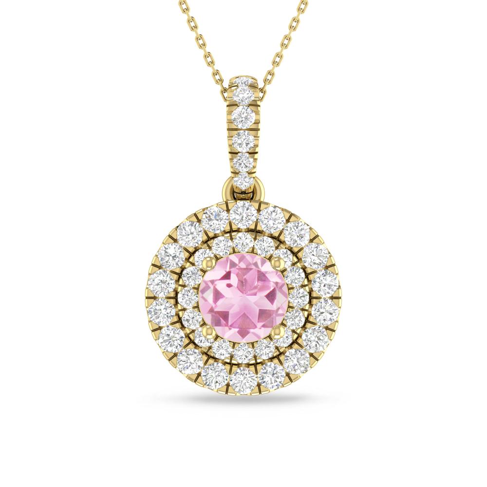 Yellow Gold - Pink Tourmaline