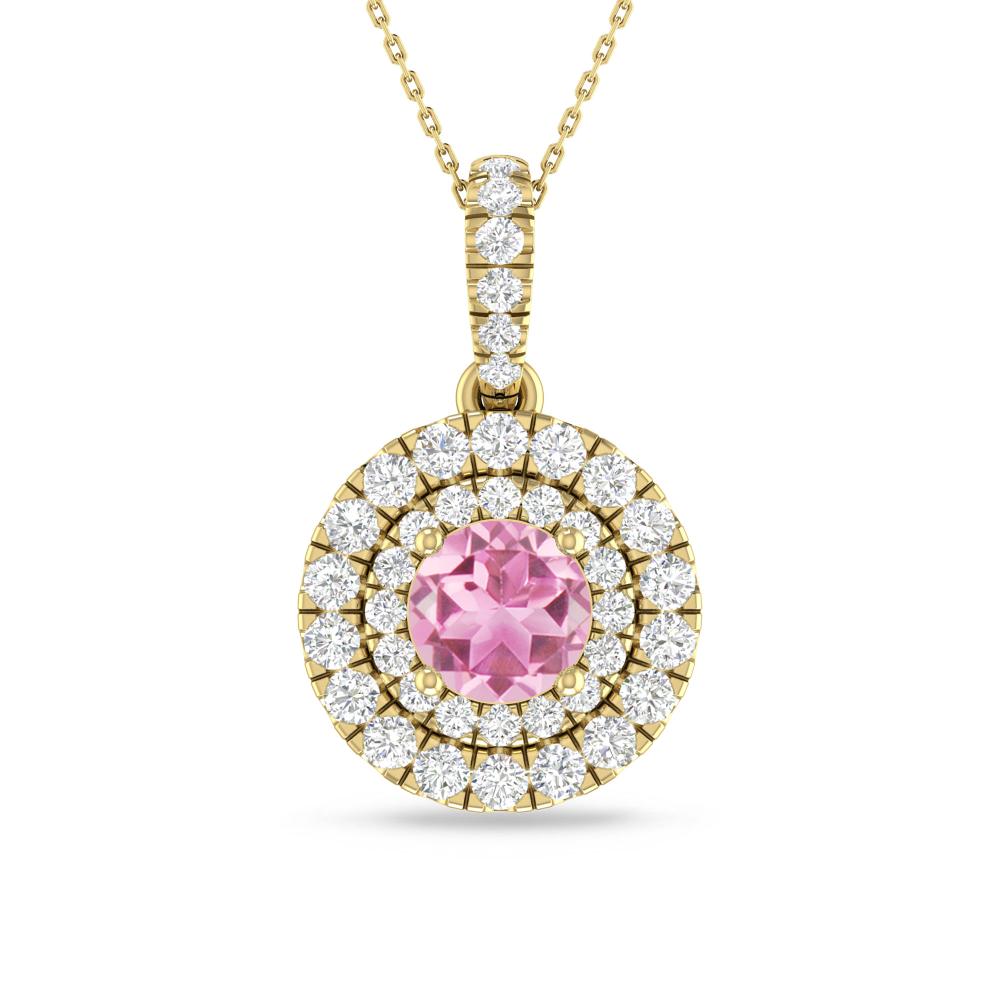 Yellow Gold - Pink Tourmaline