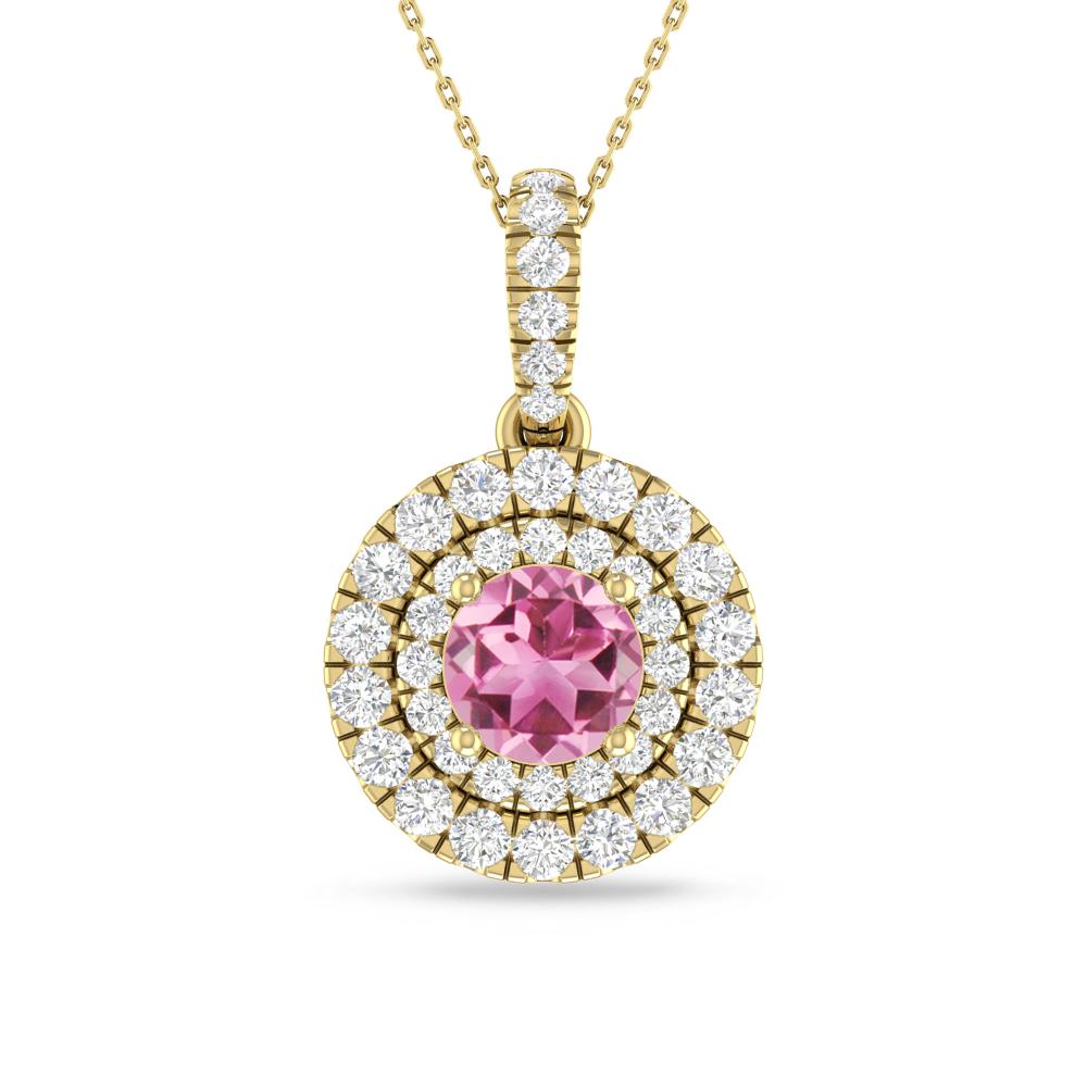 Yellow Gold - Pink Tourmaline