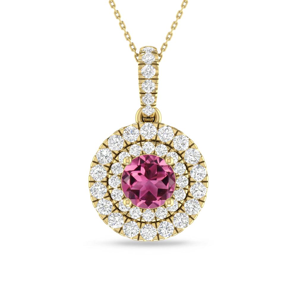 Yellow Gold - Pink Tourmaline