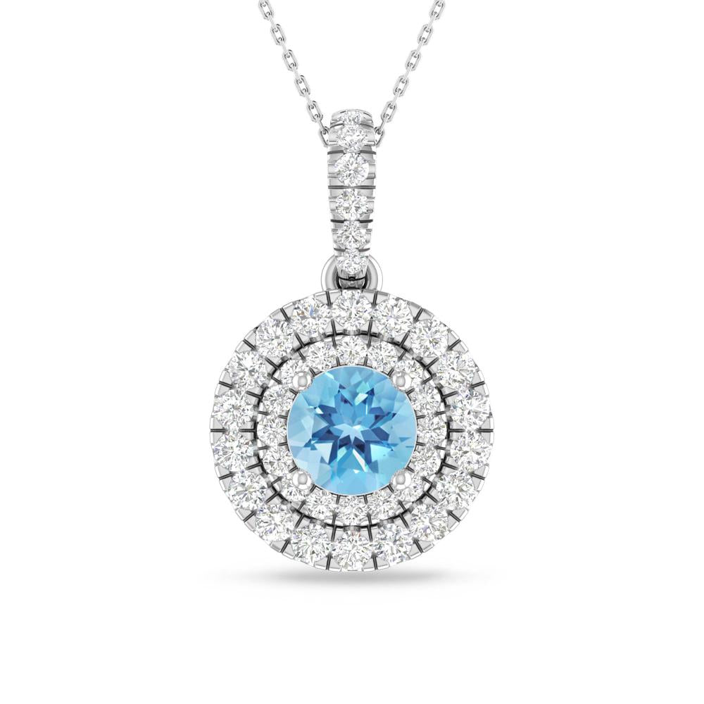 White Gold - Blue Topaz