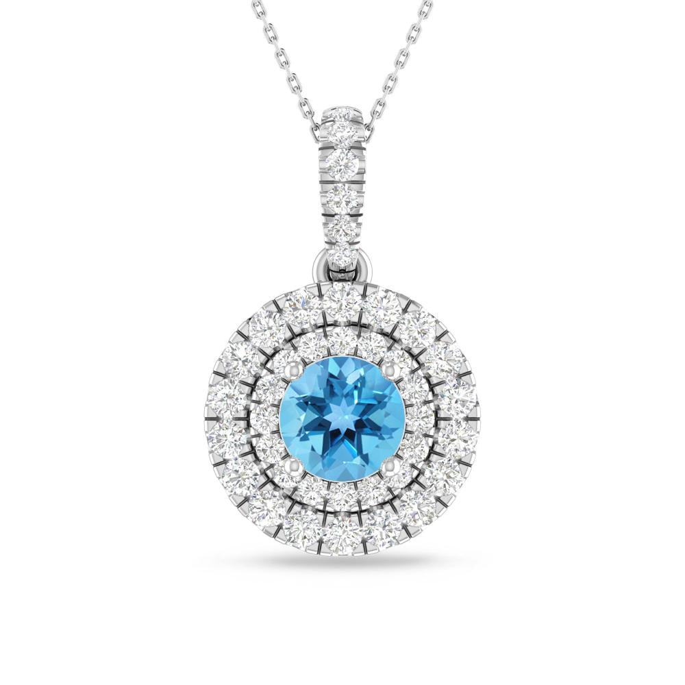 White Gold - Blue Topaz