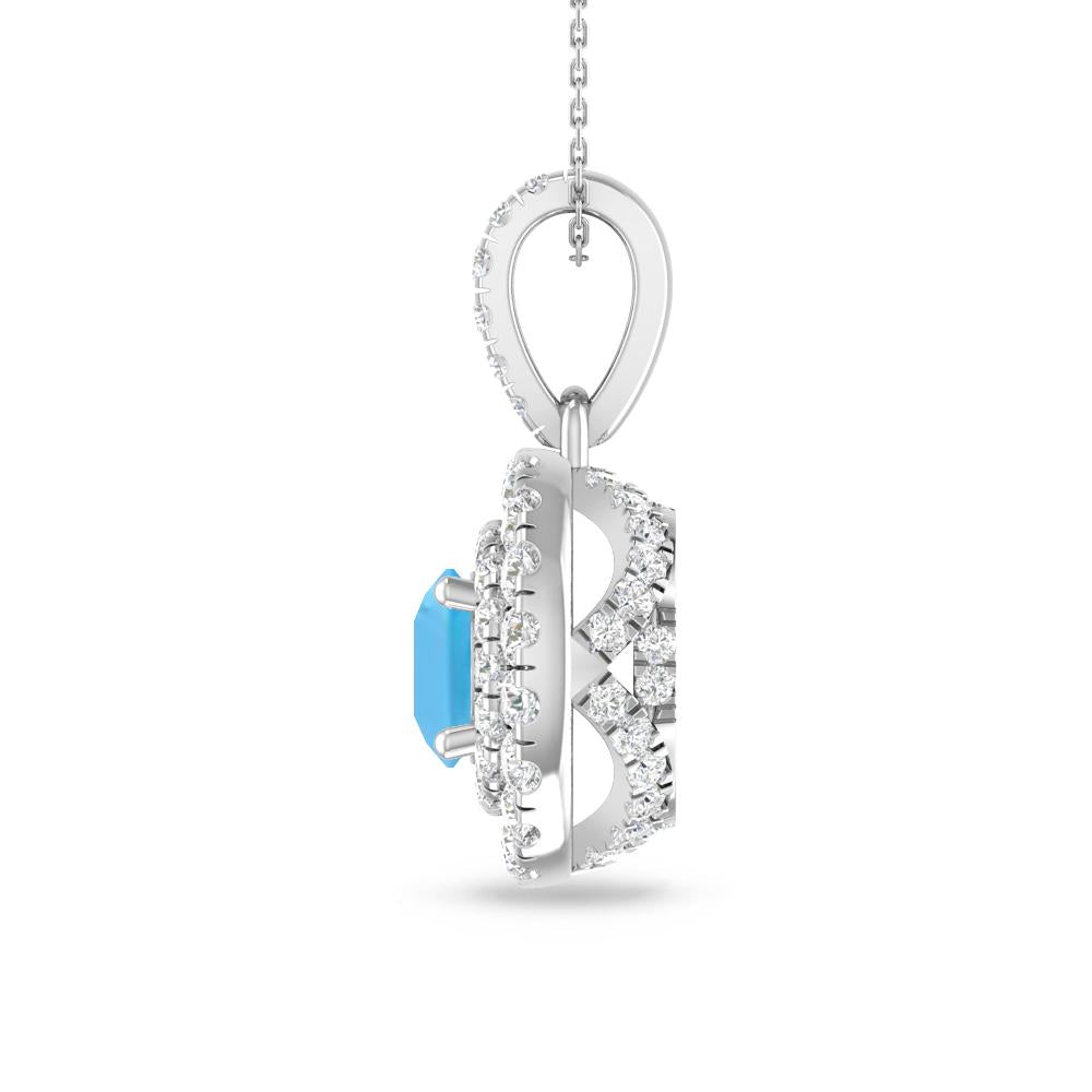 White Gold - Blue Topaz