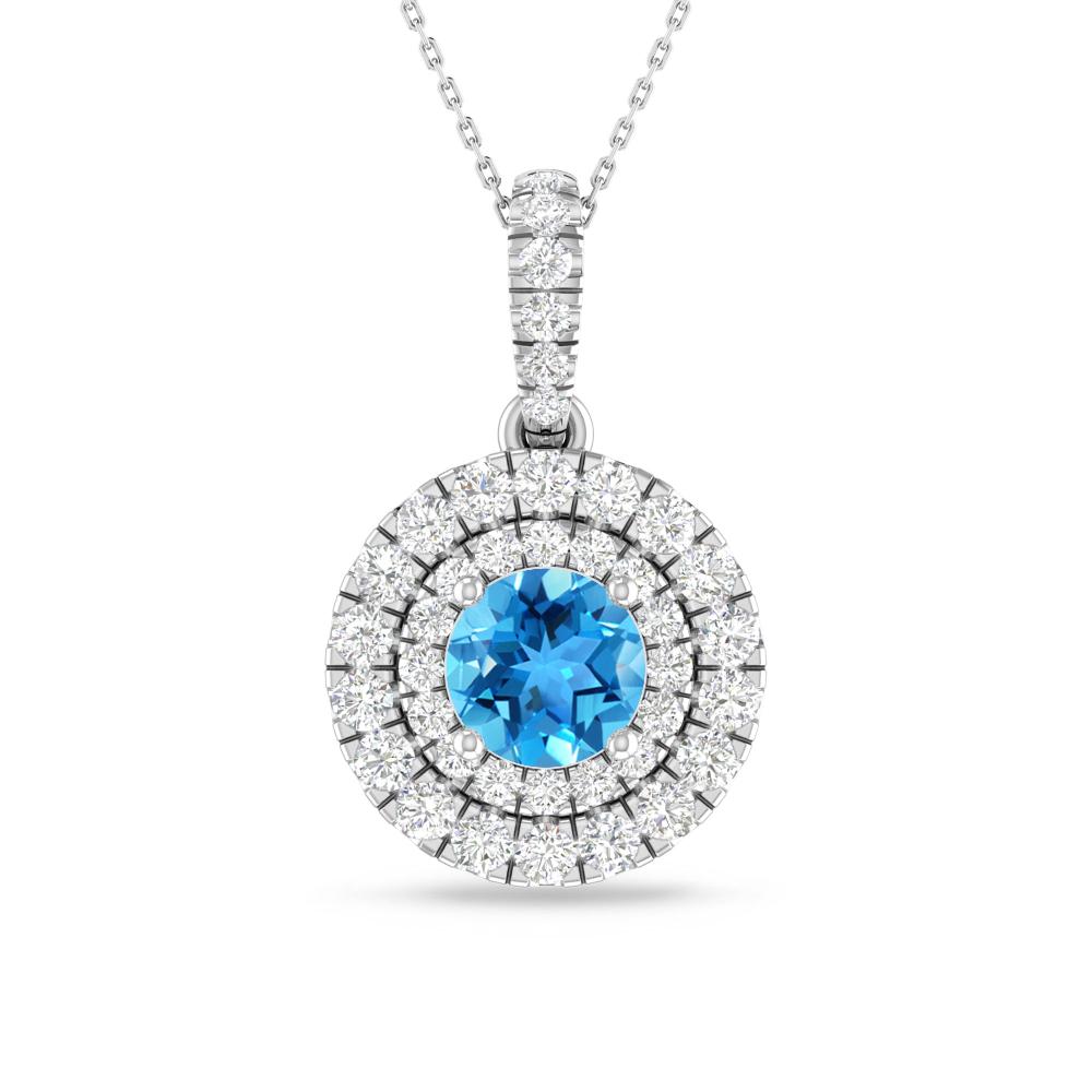 White Gold - Blue Topaz