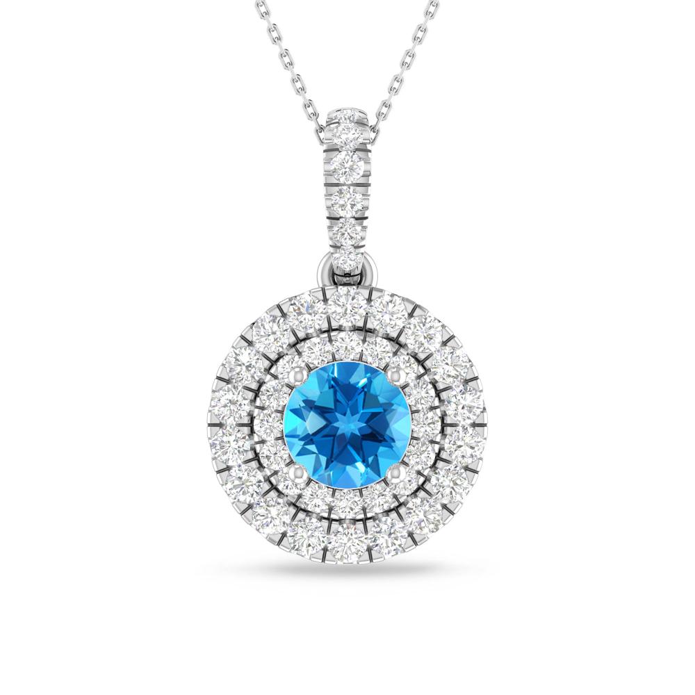 White Gold - Blue Topaz