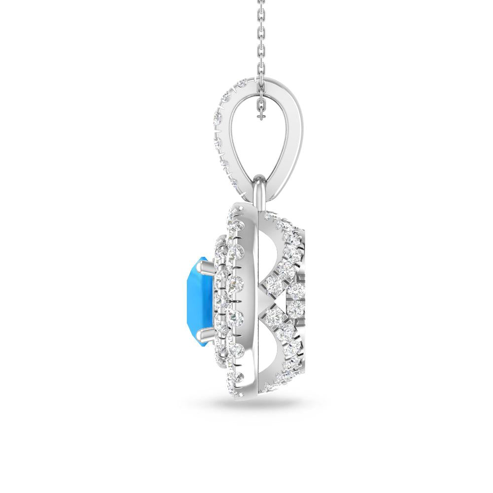 White Gold - Blue Topaz